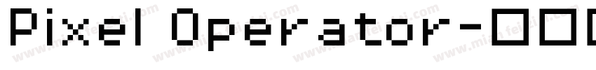 Pixel Operator字体转换